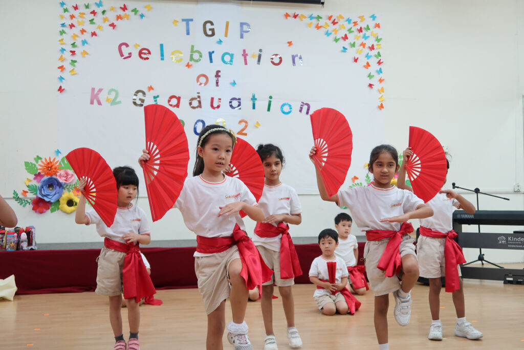 Preschoolers performing dance and music