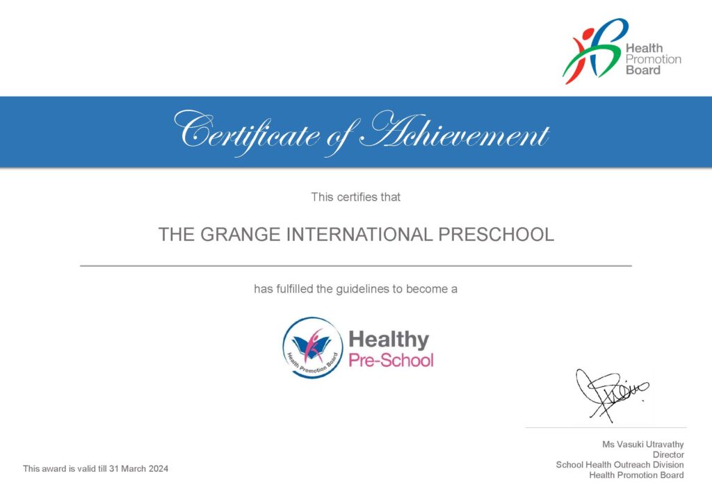 Health Pre-Schools Certificate